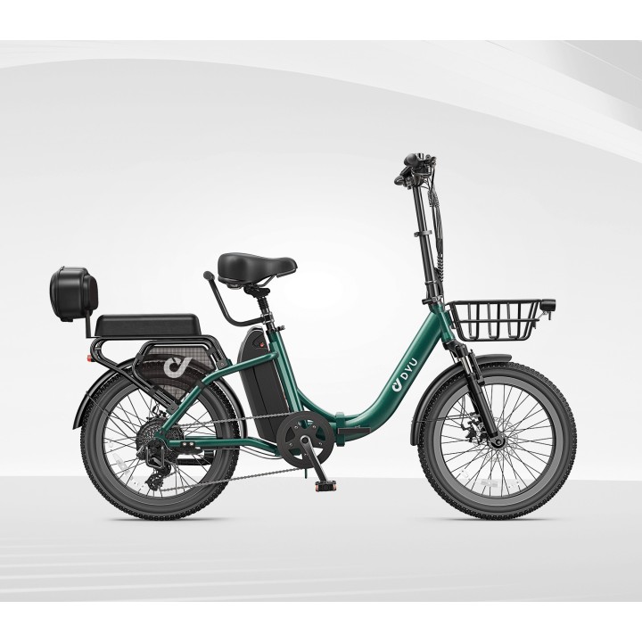 Bicicleta eléctrica plegable 20" con 150 km de autonomía – DYU C9 – vista 2