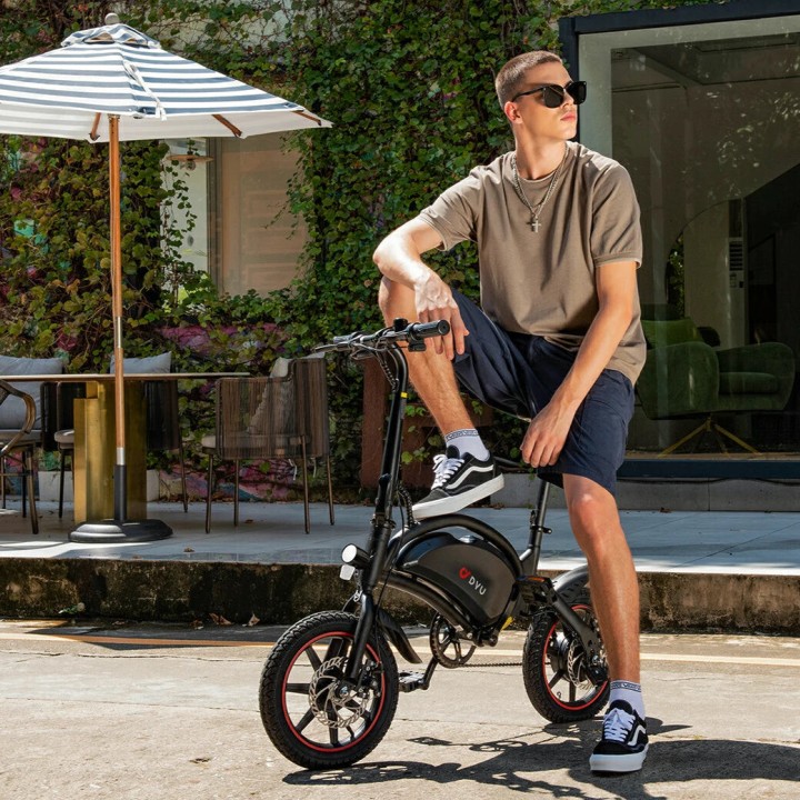 Mini bicicleta eléctrica plegable de 14" y 19 kg – DYU D3S – vista 6