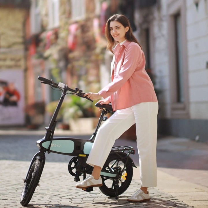 16" folding electric bike with wide tyres – DYU C2 – view 3