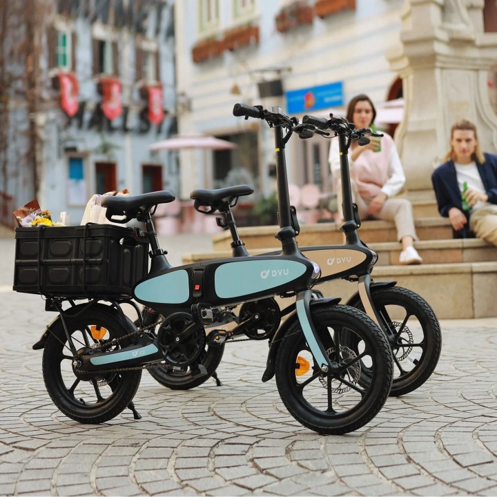 Bicicleta eléctrica plegable de 16" con neumáticos anchos – DYU C2 – vista 4