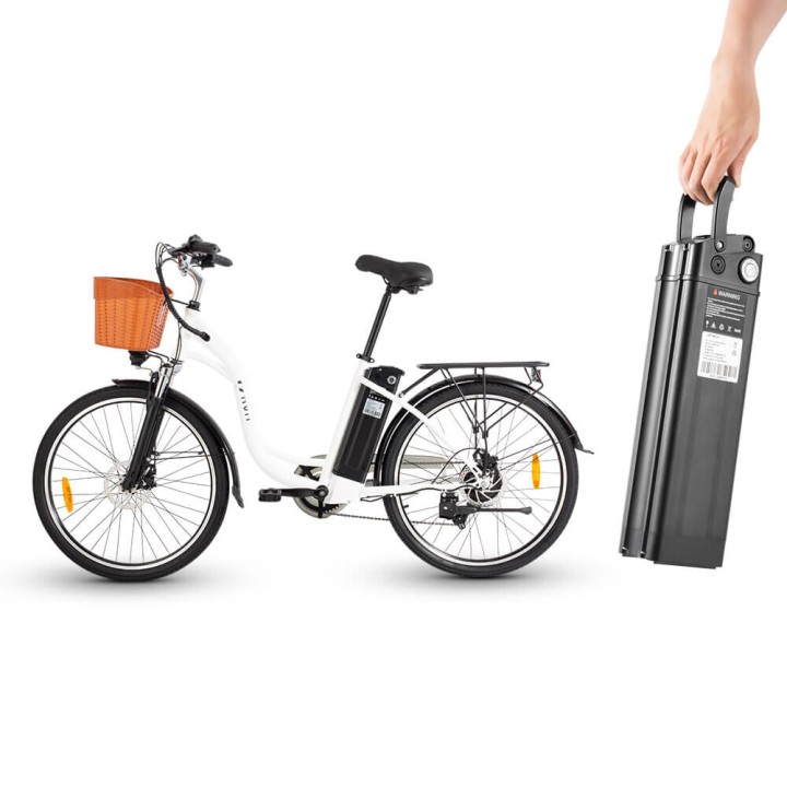 Bicicleta eléctrica urbana de 26" con 60 km – DYU C6 – vista 7
