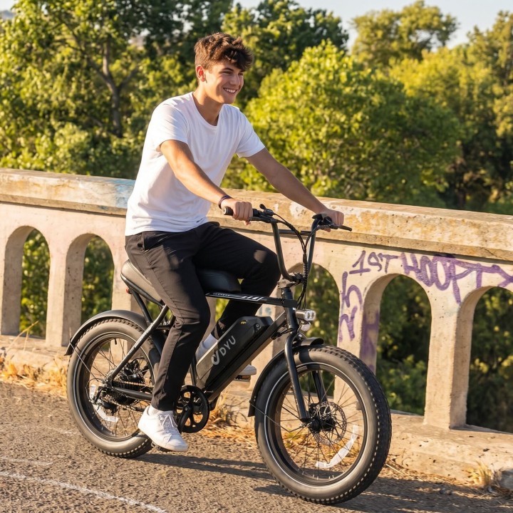 20" BMX electric bike with wide tyres – DYU UX – view 7