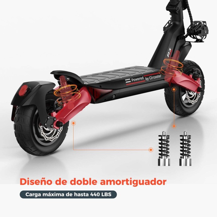 Patinete eléctrico todoterreno 1000 W, 60 km – iSinwheel R3 – 5