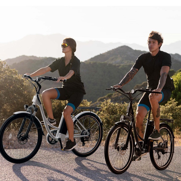 Bicicleta eléctrica urbana de cuadro bajo, 90 km – iSinwheel U2 – 12