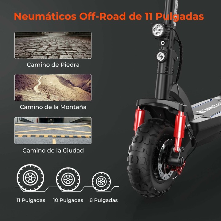 Off-road electric scooter 80 km, 11" tyres – iSinwheel GT2 – 9