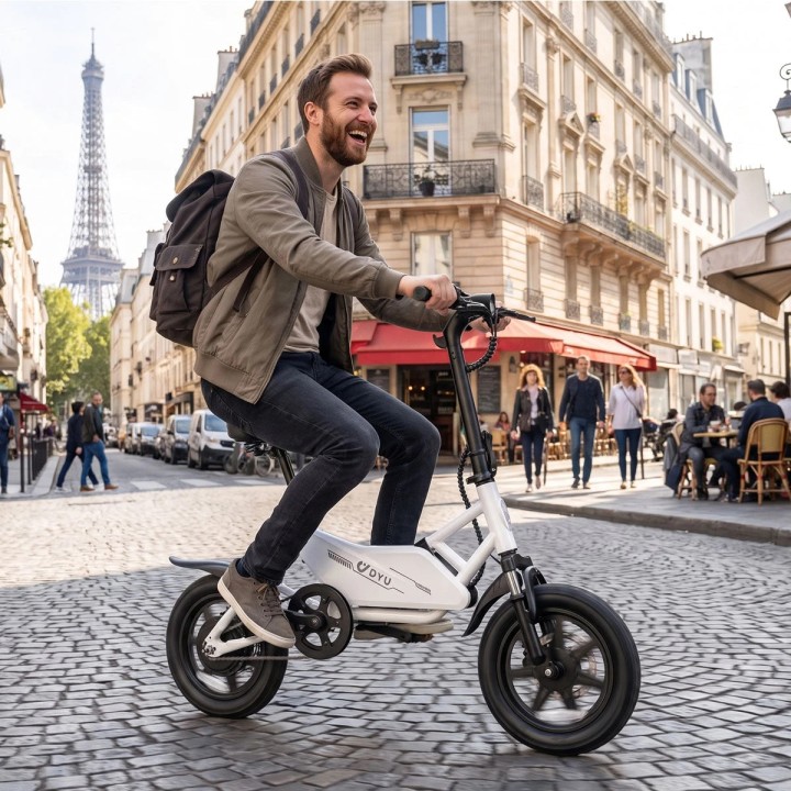 Mini folding electric bike 14" with throttle – DYU X1 Mini – 12