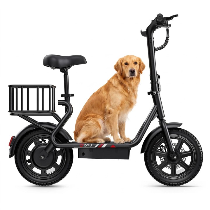 Mini bicicleta eléctrica plegable de 14" con portaequipajes – DYU C4 Mini – 6