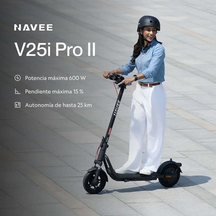 Patinete eléctrico ligero de 17,7 kg con suspensión – NAVEE V25i Pro II – 2