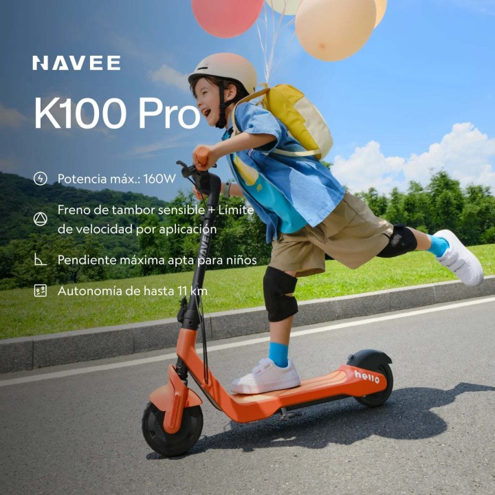 Patinete eléctrico infantil con app de control parental – NAVEE K100 Pro – 2