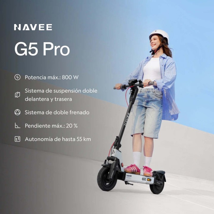 Patinete eléctrico con doble suspensión por menos de 400 € – NAVEE G5 Pro – 2
