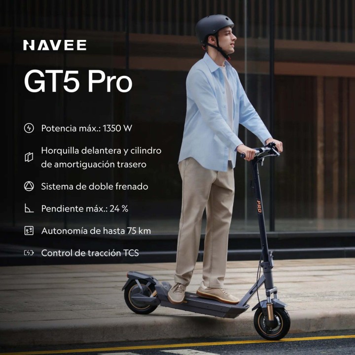 Electric scooter with dual suspension and 75 km range – NAVEE GT5 Pro – 2