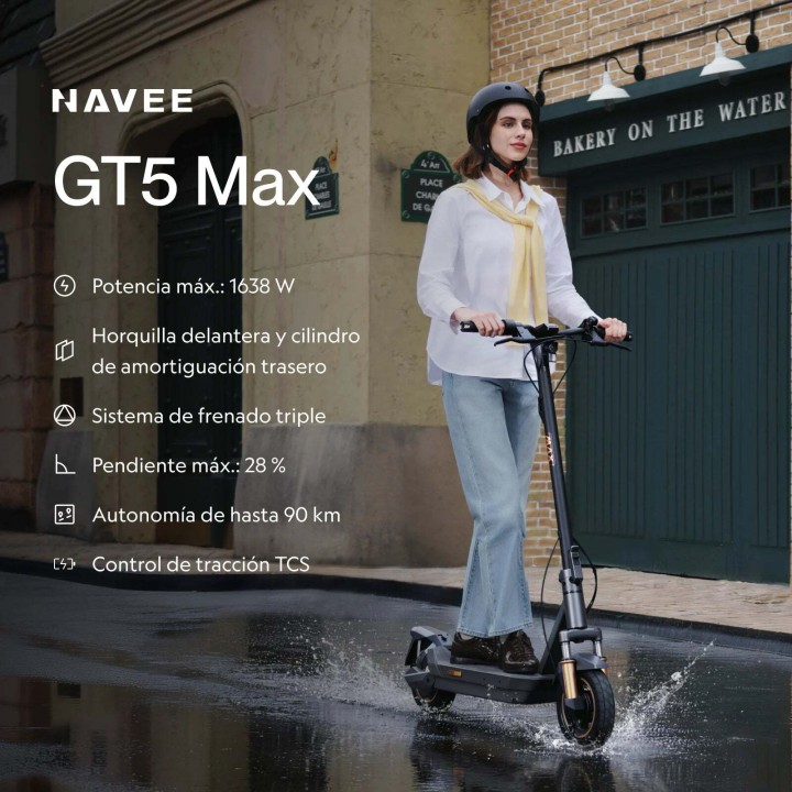 Electric scooter with 90 km range and triple braking – NAVEE GT5 Max – 2