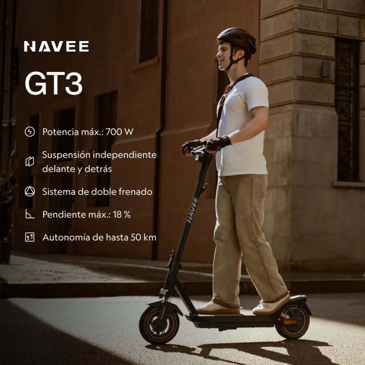 Patinete eléctrico con cuádruple amortiguación – NAVEE GT3 – 2