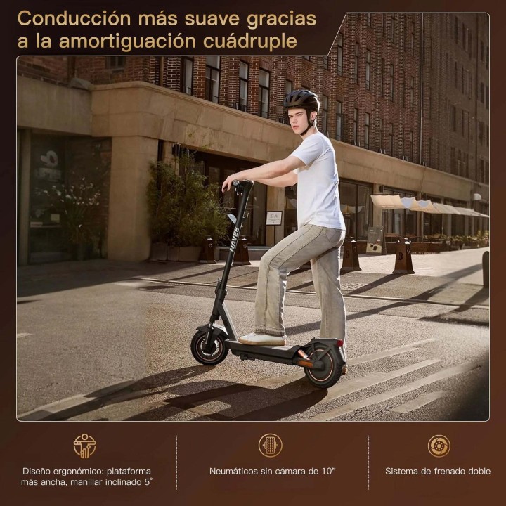 Patinete eléctrico con cuádruple amortiguación – NAVEE GT3 – 8