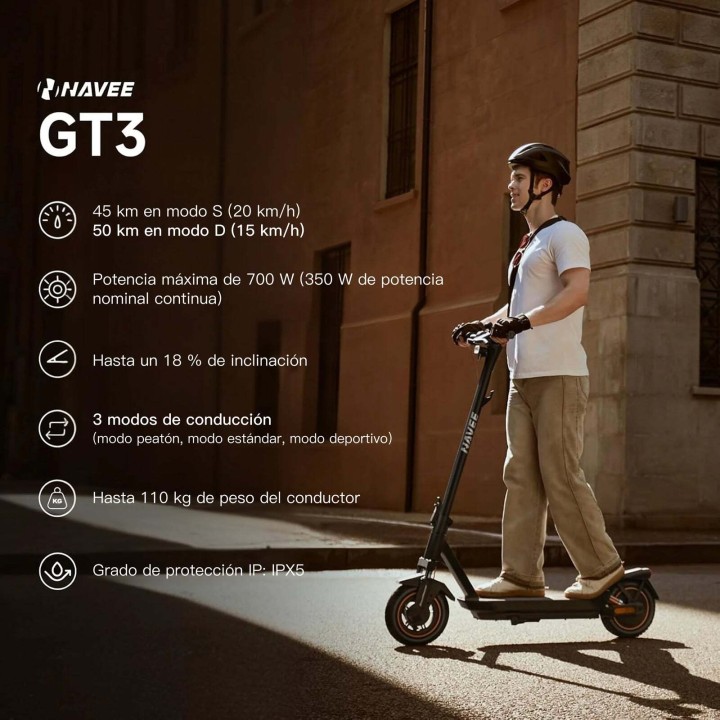 Electric scooter with quadruple shock absorption – NAVEE GT3 – 11
