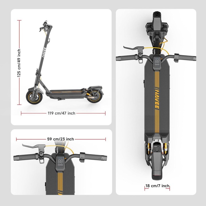 Electric scooter with 75 km range and quadruple suspension – NAVEE GT3 Max – 5