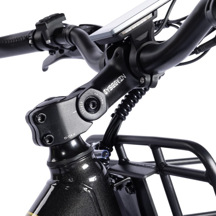 Bicicleta eléctrica urbana 26" con cesta y portaequipajes – Cyseekin S10 – 6