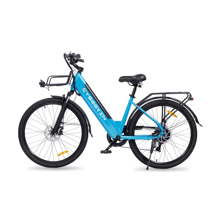 Urban electric bike 26" with basket and rear rack – Cyseekin S10 – 8