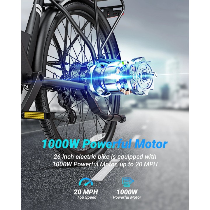Bicicleta eléctrica barata de 26" por menos de 400 € – DYU C5 Lite